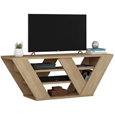 Dmora Pegasus - Chêne - 110x30x40 cm - Fixé au mur - Meuble TV - Publicité Dmora Pegasus - Chêne - 110x30x40 cm - Fixé au mur - Meuble TV - Publicité
