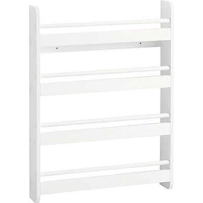 SoBuy KMB08-K-W Bibliothèque Murale Étagère à Livres Enfants Étagère de Rangement avec 4 Étages Blanc - Publicité SoBuy KMB08-K-W Bibliothèque Murale Étagère à Livres Enfants Étagère de Rangement avec 4 Étages Blanc - Publicité