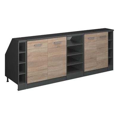 Vicco Meuble sous Pente R-Line, Sonoma, 210cm Lot de 5 caissons 60 cm de Profondeur, Convient aux Murs inclinés et à Une Installation de Cuisine Variable - Publicité Vicco Meuble sous Pente R-Line, Sonoma, 210cm Lot de 5 caissons 60 cm de Profondeur, Convient aux Murs inclinés et à Une Installation de Cuisine Variable - Publicité