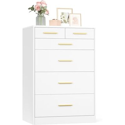 VASAGLE Custos Collection Commode de Chambre, Armoire à Tiroirs pour Dressing, Style Moderne, Meuble TV pour Salon, 6 Tiroirs, 40 x 60,1 x 88,4 cm, Blanc Nuage LTS415WB01 - Publicité VASAGLE Custos Collection Commode de Chambre, Armoire à Tiroirs pour Dressing, Style Moderne, Meuble TV pour Salon, 6 Tiroirs, 40 x 60,1 x 88,4 cm, Blanc Nuage LTS415WB01 - Publicité