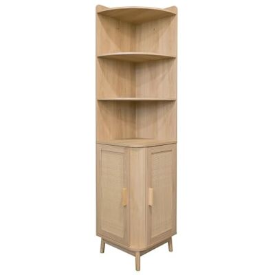 Box and beyond Meuble d'angle 40 x 40 x 172 cm Bois, Cannage Rangement Salon, Chambre, Bureau Style Bohème et Vintage - Publicité Box and beyond Meuble d'angle 40 x 40 x 172 cm Bois, Cannage Rangement Salon, Chambre, Bureau Style Bohème et Vintage - Publicité