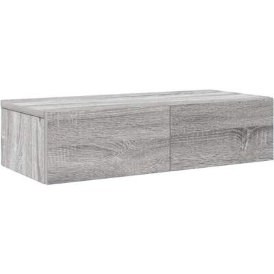 vidaXL Étagère Murale avec tiroirs Sonoma Gris Bois d'ingénierie, étagère Murale avec Armoire, Meuble de Rangement Mural, Armoire de Rangement Flottante - Publicité vidaXL Étagère Murale avec tiroirs Sonoma Gris Bois d'ingénierie, étagère Murale avec Armoire, Meuble de Rangement Mural, Armoire de Rangement Flottante - Publicité