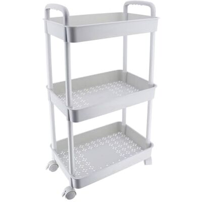 TENDANCE - Desserte roulante 3 niveaux H 77 cm - Rolling cart - Publicité TENDANCE - Desserte roulante 3 niveaux H 77 cm - Rolling cart - Publicité