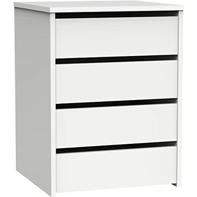 PEGANE Commode Meuble de Rangement Coloris Blanc Brillant Hauteur 61 x Longueur 46 x Profondeur 45 cm - Publicité PEGANE Commode Meuble de Rangement Coloris Blanc Brillant Hauteur 61 x Longueur 46 x Profondeur 45 cm - Publicité