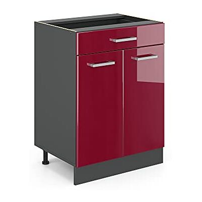 Vicco Meuble Cuisine R-Line, Rouge Brillant, 60cm avec tiroir, sans PT, pour Une Combinaison Libre au Sein de systèmes de Cuisine modulaires - Publicité Vicco Meuble Cuisine R-Line, Rouge Brillant, 60cm avec tiroir, sans PT, pour Une Combinaison Libre au Sein de systèmes de Cuisine modulaires - Publicité