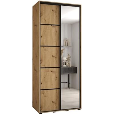 Abiks Möbel - DAVOS - Noir - 100 cm x 45 cm - Armoire - Publicité Abiks Möbel - DAVOS - Noir - 100 cm x 45 cm - Armoire - Publicité