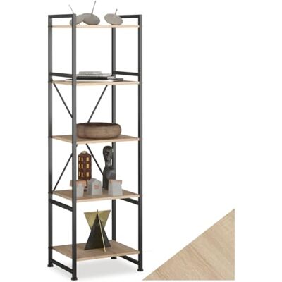 tectake ® Étagère Bibliothèque Colonne Meuble de Rangement à 5 Niveaux Meuble Industriel Moderne Structure en Acier et en Bois MDF pour Rangement Bureau, Salon,Cuisine, Chambre, Dressing - Publicité tectake ® Étagère Bibliothèque Colonne Meuble de Rangement à 5 Niveaux Meuble Industriel Moderne Structure en Acier et en Bois MDF pour Rangement Bureau, Salon,Cuisine, Chambre, Dressing - Publicité