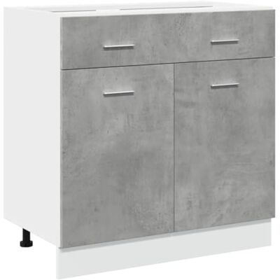 Tomostar Meuble Bas de Cuisine, Armoire de Cuisine Armoire de Plancher à tiroir Lyon Gris béton 80x46x81,5 cm - Publicité Tomostar Meuble Bas de Cuisine, Armoire de Cuisine Armoire de Plancher à tiroir Lyon Gris béton 80x46x81,5 cm - Publicité