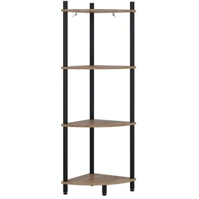 Vicco Étagère d'angle Bivio, Chêne doré/Anthracite, 29x102.5cm avec 4 Compartiments de Rangement, adapté pour Un Rangement Peu encombrant dans Les Coins de la pièce - Publicité Vicco Étagère d'angle Bivio, Chêne doré/Anthracite, 29x102.5cm avec 4 Compartiments de Rangement, adapté pour Un Rangement Peu encombrant dans Les Coins de la pièce - Publicité