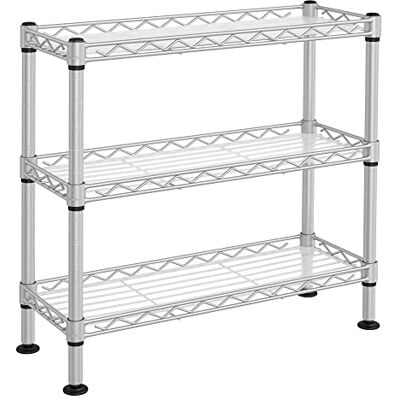 SONGMICS Étagère à Épices à 3 Niveaux, Étagère de Cuisine en Métal avec Planches en Plastique, Étagère de Rangement, Étagères Réglables en Hauteur, 40 x 15 x 39,5 cm, Argent Mat LGR025E01 - Publicité SONGMICS Étagère à Épices à 3 Niveaux, Étagère de Cuisine en Métal avec Planches en Plastique, Étagère de Rangement, Étagères Réglables en Hauteur, 40 x 15 x 39,5 cm, Argent Mat LGR025E01 - Publicité