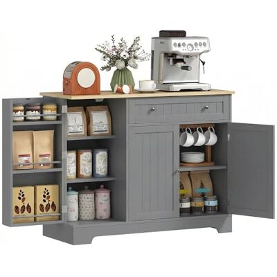 HOMCOM Buffet Cuisine, îlot de Cuisine avec étagères de Porte, 3 Portes, tiroir et étagère réglable, Style Moderne, Meuble de Rangement pour Salle à Manger, Salon, Cuisine, 105 x 40 x 83 cm, Gris - Publicité HOMCOM Buffet Cuisine, îlot de Cuisine avec étagères de Porte, 3 Portes, tiroir et étagère réglable, Style Moderne, Meuble de Rangement pour Salle à Manger, Salon, Cuisine, 105 x 40 x 83 cm, Gris - Publicité