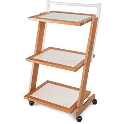 Arredamenti Italia 576 ZORDAN Chariot de Service Bois Merisier/Blanc 49 x 41 x 88 cm - Publicité Arredamenti Italia 576 ZORDAN Chariot de Service Bois Merisier/Blanc 49 x 41 x 88 cm - Publicité