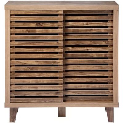 Calicosy Buffet Liam 2 Portes Coulissantes à Lames Ajourées Décor Bois - Publicité Calicosy Buffet Liam 2 Portes Coulissantes à Lames Ajourées Décor Bois - Publicité
