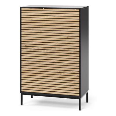 Vicco Commode Eliza, Chêne doré/Anthracite, 76x120cm avec 5 tiroirs, pour Le Rangement et l’Utilisation dans la Chambre ou Le Couloir - Publicité Vicco Commode Eliza, Chêne doré/Anthracite, 76x120cm avec 5 tiroirs, pour Le Rangement et l’Utilisation dans la Chambre ou Le Couloir - Publicité