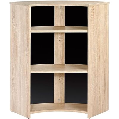SIMMOB Meuble Comptoir Meuble Bar 96 cm Face Noire 3 Niches 96,7 x 104,8 x 44,9 cm Chêne Naturel - Publicité SIMMOB Meuble Comptoir Meuble Bar 96 cm Face Noire 3 Niches 96,7 x 104,8 x 44,9 cm Chêne Naturel - Publicité