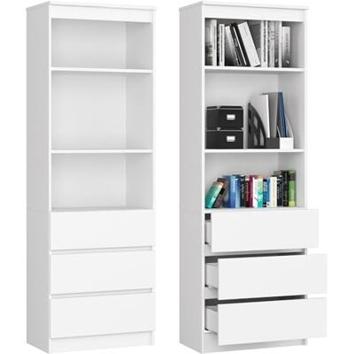Home Collective Armoire à 3 tiroirs Blanc Largeur 60 cm Hauteur 180 cm - Publicité Home Collective Armoire à 3 tiroirs Blanc Largeur 60 cm Hauteur 180 cm - Publicité