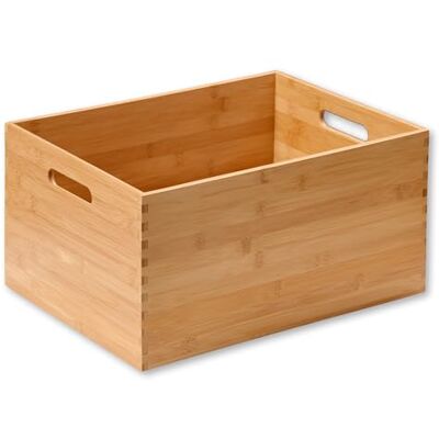 KESPER Boîte de rangement en bambou, couleur marron, dimensions : 38,5 x 28,5 x 20 cm, 57611 - Publicité KESPER Boîte de rangement en bambou, couleur marron, dimensions : 38,5 x 28,5 x 20 cm, 57611 - Publicité