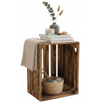 teramico Caisses en Bois flammé Caisses à vin Caisses à Fruits avec Planche Centrale/étagère intermédiaire Étagère à Chaussures (Lot de 1/50cm, sans étagère) - Publicité teramico Caisses en Bois flammé Caisses à vin Caisses à Fruits avec Planche Centrale/étagère intermédiaire Étagère à Chaussures (Lot de 1/50cm, sans étagère) - Publicité