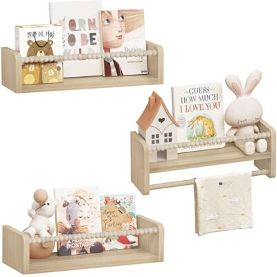 Ensemble d'Étagères Murales pour Enfants Woltu - 40cm, 3 Étagères Flottantes - Montessori, Bois Durable - Publicité Ensemble d'Étagères Murales pour Enfants Woltu - 40cm, 3 Étagères Flottantes - Montessori, Bois Durable - Publicité