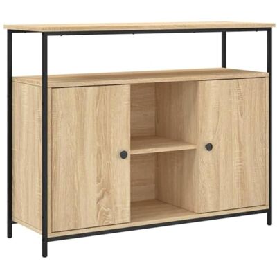 vidaXL Buffet Chêne Sonoma 100x35x80 cm Bois d'ingénierie - Publicité vidaXL Buffet Chêne Sonoma 100x35x80 cm Bois d'ingénierie - Publicité