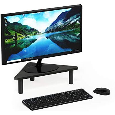 Furinno Turn-N-Tube Support de Moniteur à Coin, Expresso/Noir - Publicité Furinno Turn-N-Tube Support de Moniteur à Coin, Expresso/Noir - Publicité