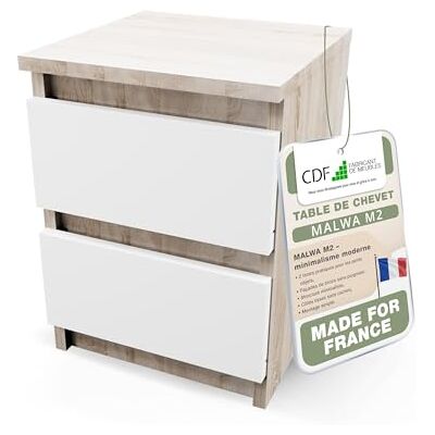 CDF Table de Chevet d’Appoint Étroite Nuit avec 2 Tiroirs pour Salon Chambre Bureau Coucher Espace de Rangement Commode Moderne Organisation Compact Intérieur – Chêne Sonoma (Mixte) - Publicité CDF Table de Chevet d’Appoint Étroite Nuit avec 2 Tiroirs pour Salon Chambre Bureau Coucher Espace de Rangement Commode Moderne Organisation Compact Intérieur – Chêne Sonoma (Mixte) - Publicité