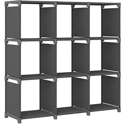 vidaXL Etagère d'Affichage 9 Cubes Bibliothèque Etagère de Rangement Organisateur Support de Rangement Maison Intérieur Gris 103x30x175,5 cm Tissu - Publicité vidaXL Etagère d'Affichage 9 Cubes Bibliothèque Etagère de Rangement Organisateur Support de Rangement Maison Intérieur Gris 103x30x175,5 cm Tissu - Publicité