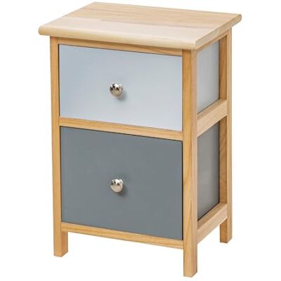 BARONI HOME - Comodino 2C - Bleu - 30x26x43 cm - Table de nuit - Publicité BARONI HOME - Comodino 2C - Bleu - 30x26x43 cm - Table de nuit - Publicité