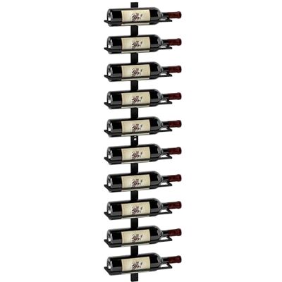 HOMCOM Porte Bouteille Mural à 10 Niveaux, étagère à vin en Acier pour 10 Bouteilles, casier à vin pour Cuisine, Bar, Salle à Manger, Cave, Noir - Publicité HOMCOM Porte Bouteille Mural à 10 Niveaux, étagère à vin en Acier pour 10 Bouteilles, casier à vin pour Cuisine, Bar, Salle à Manger, Cave, Noir - Publicité
