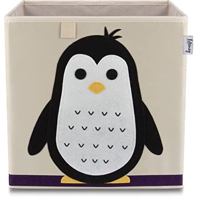LIFENEY 833364 Boîte de rangement pingouin, Coffre à jouet, compatible avec l'étagère IKEA KALLAX, Feutre, Polyester, Beige, Coloré, 33 x 33 x 33 cm - Publicité LIFENEY 833364 Boîte de rangement pingouin, Coffre à jouet, compatible avec l'étagère IKEA KALLAX, Feutre, Polyester, Beige, Coloré, 33 x 33 x 33 cm - Publicité