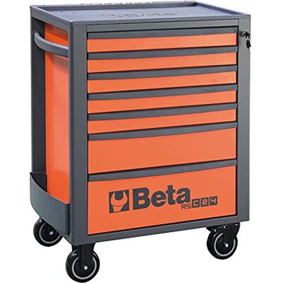 Beta RSC24/7-O Porte complète d'atelier avec 7 tiroirs et 4 Roues, diamètre 125 mm, Commode à Outils Personnalisable avec Accessoires intégrés, Disponible en 7 Couleurs, Orange/Gris, 7 cassetti - Publicité Beta RSC24/7-O Porte complète d'atelier avec 7 tiroirs et 4 Roues, diamètre 125 mm, Commode à Outils Personnalisable avec Accessoires intégrés, Disponible en 7 Couleurs, Orange/Gris, 7 cassetti - Publicité