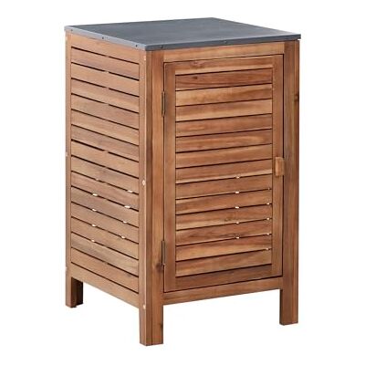 Beliani Meuble de Cuisine d'Extérieur en Bois d'Acacia 50 x 50 x 83 cm avec 1 Porte et 2 Étagères Plateau en Acier Marron Brucoli - Publicité Beliani Meuble de Cuisine d'Extérieur en Bois d'Acacia 50 x 50 x 83 cm avec 1 Porte et 2 Étagères Plateau en Acier Marron Brucoli - Publicité