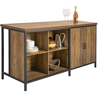 SoBuy Îlot de Cuisine, Meuble de Rangement Multifonction, Buffet avec Plan de Travail de 170 cm, Meuble de Cuisine, Armoire Bar pour Salon, Buffet Salon, Marron Vintage, 170 x 60 x 89 cm KNL01-F - Publicité SoBuy Îlot de Cuisine, Meuble de Rangement Multifonction, Buffet avec Plan de Travail de 170 cm, Meuble de Cuisine, Armoire Bar pour Salon, Buffet Salon, Marron Vintage, 170 x 60 x 89 cm KNL01-F - Publicité