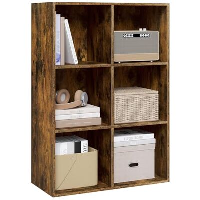 WOLTU Bibliothèque Étagère Rangement, avec 6 Cubes, Étagère Cube, Meuble Casier Rangement Cube, en Bois d'Ingénierie, Marron Rustique, 29x89x59,6 cm - Publicité WOLTU Bibliothèque Étagère Rangement, avec 6 Cubes, Étagère Cube, Meuble Casier Rangement Cube, en Bois d'Ingénierie, Marron Rustique, 29x89x59,6 cm - Publicité