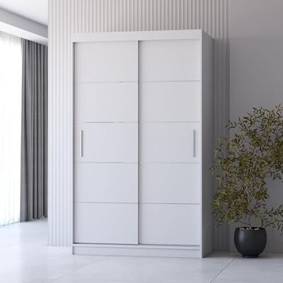 Fabryka Mebli Idźczak Armoire à Portes Coulissantes Neomi, Armoire 2 Portes 120 x 200 x 61 cm, Armoires de Chambre, Salon, Armoires de Rangement Blanc/Blanc - Publicité Fabryka Mebli Idźczak Armoire à Portes Coulissantes Neomi, Armoire 2 Portes 120 x 200 x 61 cm, Armoires de Chambre, Salon, Armoires de Rangement Blanc/Blanc - Publicité