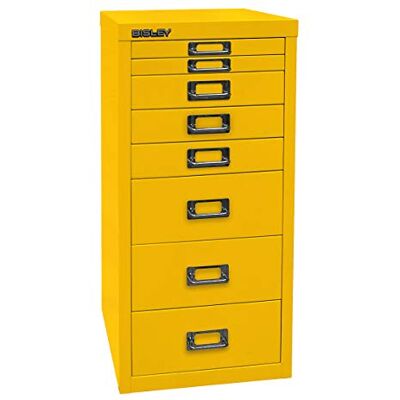 BISLEY MultiDrawer Série 29, DIN A4, 8 tiroirs, métal, Jaune Zinc, 38 x 27,9 x 59 cm - Publicité BISLEY MultiDrawer Série 29, DIN A4, 8 tiroirs, métal, Jaune Zinc, 38 x 27,9 x 59 cm - Publicité