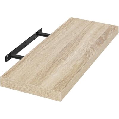 EUGAD Étagères Murale en MDF,étagère de Rangement décorative Flottante 60cm Longueur,Chêne Sonoma - Publicité EUGAD Étagères Murale en MDF,étagère de Rangement décorative Flottante 60cm Longueur,Chêne Sonoma - Publicité