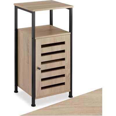 tectake ® Table de Chevet 38,5 x 31,5 x 81 cm, Style Industriel, Table de Nuit, Porte magnétique et étagère réglable, Meuble d'appoint Chambre, Salon, Bureau, Petit Meuble de Rangement, Bois Clair - Publicité tectake ® Table de Chevet 38,5 x 31,5 x 81 cm, Style Industriel, Table de Nuit, Porte magnétique et étagère réglable, Meuble d'appoint Chambre, Salon, Bureau, Petit Meuble de Rangement, Bois Clair - Publicité