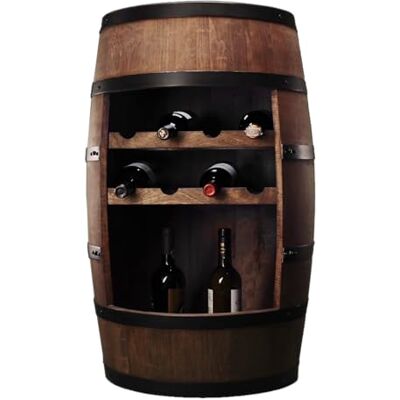 Creative Mini étagère en forme de tonneau de vin Avec support pour bouteille de vin Support pour bouteille d'alcool Étagère en bois Décoration de bar Meubles de bar 8 supports pour flash (wenge) - Publicité Creative Mini étagère en forme de tonneau de vin Avec support pour bouteille de vin Support pour bouteille d'alcool Étagère en bois Décoration de bar Meubles de bar 8 supports pour flash (wenge) - Publicité
