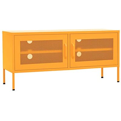 vidaXL Meuble TV Armoire Basse Centre de Divertissement Meuble Stéréo Salon Salle de Séjour Maison Intérieur Jaune Moutarde 105x35x50 cm Acier - Publicité vidaXL Meuble TV Armoire Basse Centre de Divertissement Meuble Stéréo Salon Salle de Séjour Maison Intérieur Jaune Moutarde 105x35x50 cm Acier - Publicité