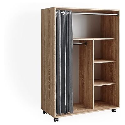 Vicco Armoire Doros, Sonoma, 100x146.6cm avec roulettes, avec roulettes pour Un positionnement Flexible dans la pièce - Publicité Vicco Armoire Doros, Sonoma, 100x146.6cm avec roulettes, avec roulettes pour Un positionnement Flexible dans la pièce - Publicité