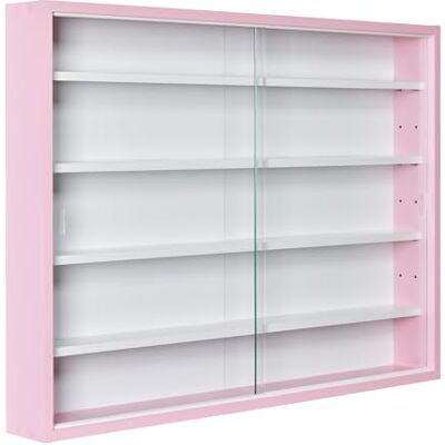 SHOW - Vitrine 4 étagères rose et blanc - Display cabinet - Publicité SHOW - Vitrine 4 étagères rose et blanc - Display cabinet - Publicité
