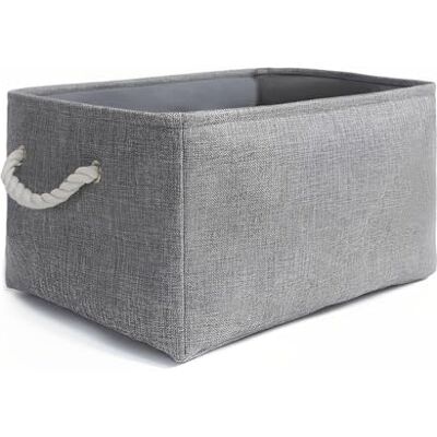 Mangata Boîte de rangement en tissu, 1 paquet (gris, grand) - Publicité Mangata Boîte de rangement en tissu, 1 paquet (gris, grand) - Publicité