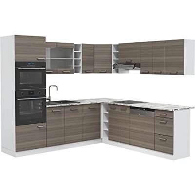 Vicco Cuisine en Angle R-Line, Gris Noble, 247x46cm sans PT, pour Une Disposition Flexible et Une Extension modulaire - Publicité Vicco Cuisine en Angle R-Line, Gris Noble, 247x46cm sans PT, pour Une Disposition Flexible et Une Extension modulaire - Publicité