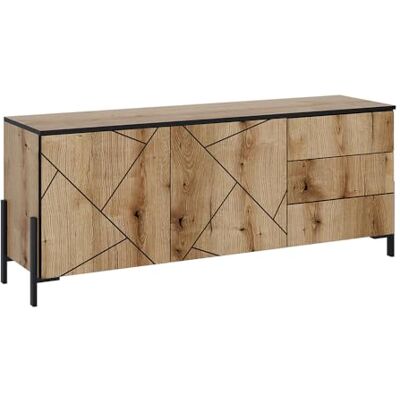 Vicco Meuble TV Hatto, Chêne, 150x60cm avec Portes et tiroirs, adapté au Rangement et au Stockage dans la Chambre à Coucher - Publicité Vicco Meuble TV Hatto, Chêne, 150x60cm avec Portes et tiroirs, adapté au Rangement et au Stockage dans la Chambre à Coucher - Publicité