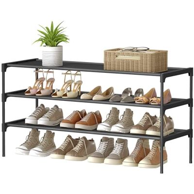 SONGMICS Étagère à Chaussures 3 Niveaux, Porte-Chaussures, Entrée, Couloir, Gain de Place, 29,7 x 91,8 x 53,5 cm, Cadre en Métal, Étagères en Tissu Non-Tissé, Noir d’Encre LSH033BH01 - Publicité SONGMICS Étagère à Chaussures 3 Niveaux, Porte-Chaussures, Entrée, Couloir, Gain de Place, 29,7 x 91,8 x 53,5 cm, Cadre en Métal, Étagères en Tissu Non-Tissé, Noir d’Encre LSH033BH01 - Publicité