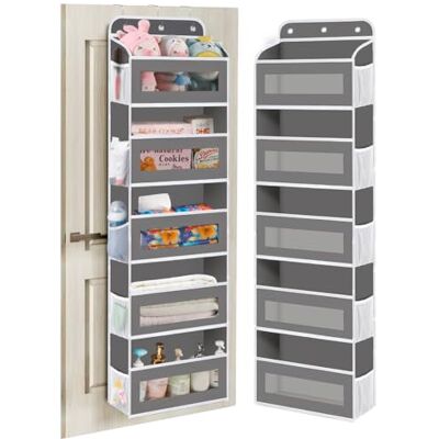 KYEVIS Organiseur de porte à suspendre à 5 étagères avec 10 poches en filet, rangement derrière la porte – Idéal pour les nouveau-nés, les crèches et les essentiels de bébé pour un usage quotidien - Publicité KYEVIS Organiseur de porte à suspendre à 5 étagères avec 10 poches en filet, rangement derrière la porte – Idéal pour les nouveau-nés, les crèches et les essentiels de bébé pour un usage quotidien - Publicité