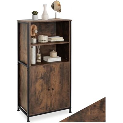 tectake ® Buffet Haut 60 x 38 x 125 cm, Meuble de Rangement Cuisine Salon au Style Industriel, avec Portes et Étagères, Rangement Cuisine, Buffet Salle a Manger, Vaisselier, Garde Manger, Bois foncé - Publicité tectake ® Buffet Haut 60 x 38 x 125 cm, Meuble de Rangement Cuisine Salon au Style Industriel, avec Portes et Étagères, Rangement Cuisine, Buffet Salle a Manger, Vaisselier, Garde Manger, Bois foncé - Publicité