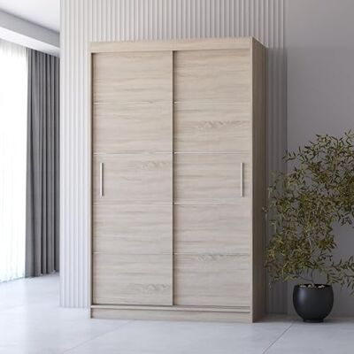Fabryka Mebli Idźczak Armoire à Portes Coulissantes Neomi, Armoire 2 Portes 120 x 200 x 61 cm, Armoires de Chambre, Salon, Armoires de Rangement Sonoma/Sonoma - Publicité Fabryka Mebli Idźczak Armoire à Portes Coulissantes Neomi, Armoire 2 Portes 120 x 200 x 61 cm, Armoires de Chambre, Salon, Armoires de Rangement Sonoma/Sonoma - Publicité