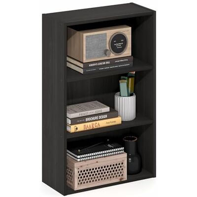 Furinno Basic Étagère, Bibliothèque À 3 Niveaux, Étagère De Rangement Cubique avec Étagère Ouverte, 7 X 17 X 26 Cm, pour Salon, Chambre, Bureau, Expresso - Publicité Furinno Basic Étagère, Bibliothèque À 3 Niveaux, Étagère De Rangement Cubique avec Étagère Ouverte, 7 X 17 X 26 Cm, pour Salon, Chambre, Bureau, Expresso - Publicité